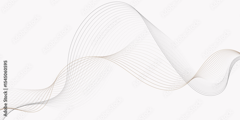 Poster wave flowing diagonally across a bright white background with subtle airy design wavey curve line cr