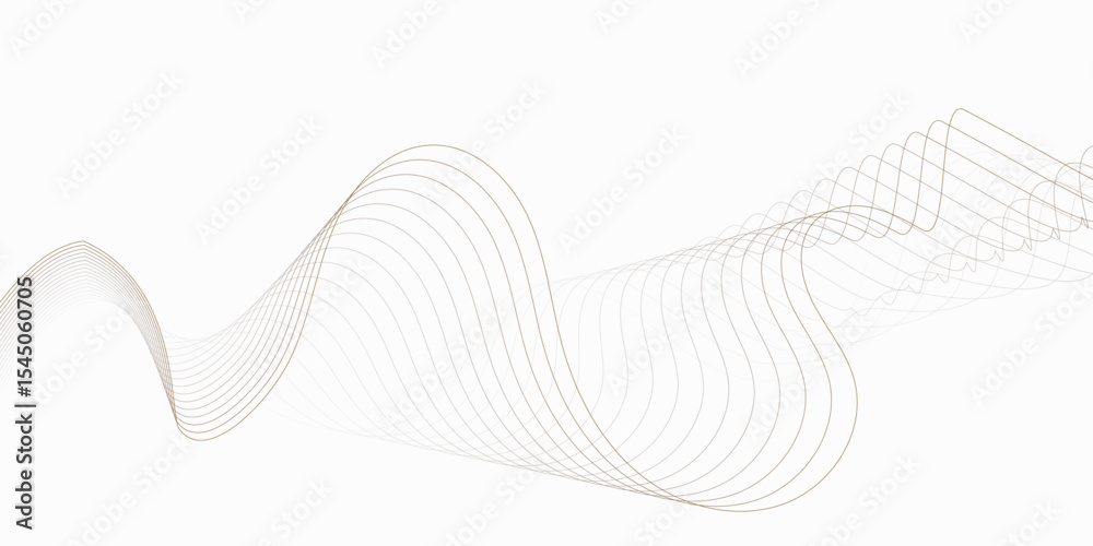 Poster wave flowing diagonally across a bright white background with subtle airy design wavey curve line cr