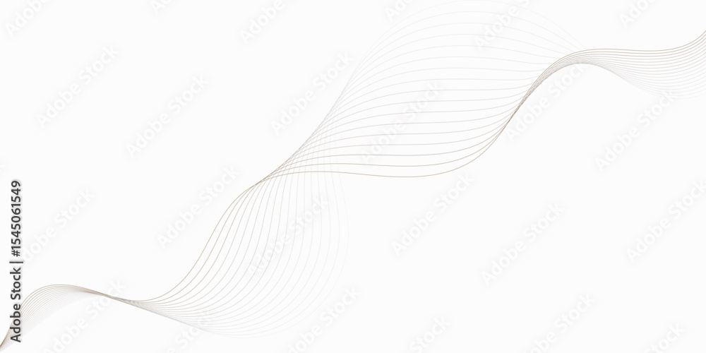 Poster wave flowing diagonally across a bright white background with subtle airy design wavey curve line cr