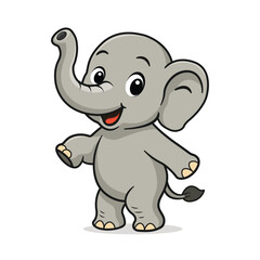 Adorable Baby Elephant Vector Image