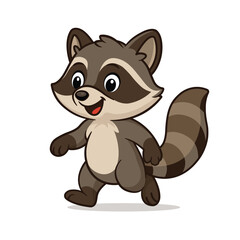 Cute Raccoon Vector Image 