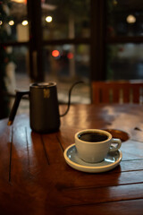 Cup of coffee on a table