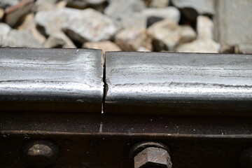 A broken railway track in Hanoi-Vietnam.
