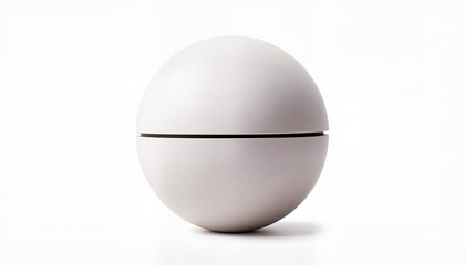 Sensory ball in minimalist design with smooth white surface, isolated  