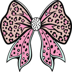 Leopard Coquette Bow vector