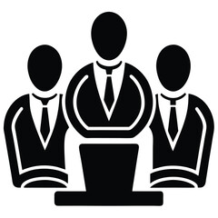 a minimalist silhouetted scene of three abstract