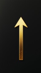 Golden Arrow Pointing Upward on a Black Backdrop Symbolizing Success, Growth, and Future Aspirations