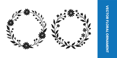 abstract floral frame