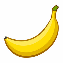 Simple Bannena Vector on White Background