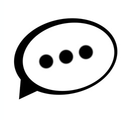 Fototapeta premium Communication Bubble Simple Speech Balloon Icon for Communication Design