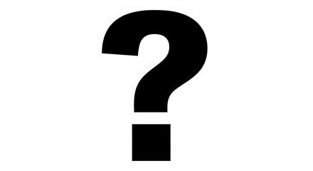 Bold black question mark and exclamation point on white background, representing inquiry, surprise, or a call to action