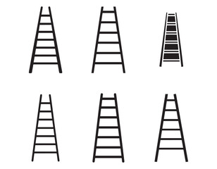 ladder icon silhouette vector illustration