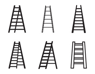 ladder icon silhouette vector illustration