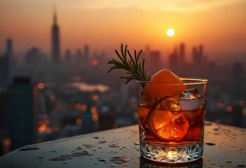 Sunset City Skyline Cocktail