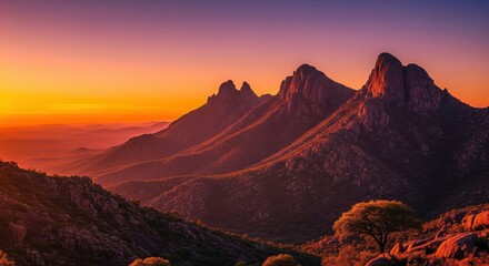 Beautiful Natural Wallpaper Background 4K HD – Cinematic Sunset Over Rocky Mountains | Mountain Background Wallpaper 16:9 for Laptop