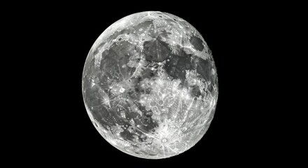 Obraz premium Full Moon in Space