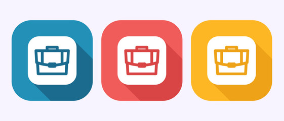 Briefcase icon design illustration, Bag icon sign for apps and websites in shadow