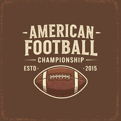 american football logo. sport emblem, badge, design elements, logotype template vector illustration