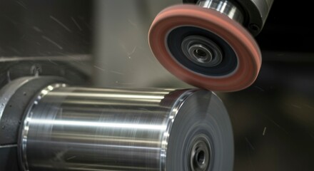 Metal part being ground