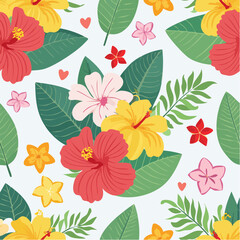 Tropical Flower Seamless Pattern
