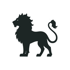 Profile View Royal Lion Animal Silhouette