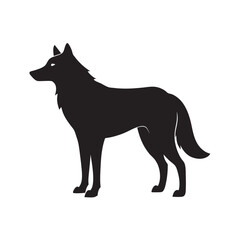 Profile View Wolf Wild Animal Silhouette