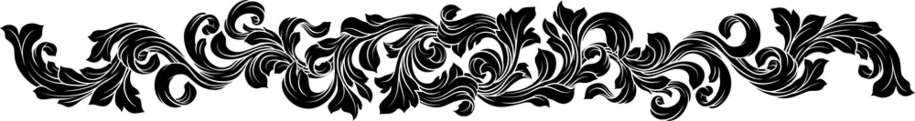 Filigree Heraldic Heraldry Pattern Band Vine