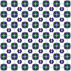 Eye-Catching Seamless Floral Pattern with Small Decorative Flowers for Gift Wrap and Accessories, Playful Seamless Floral Vector Pattern with Bold Shapes and Ethnic Elements for Fabric Prints