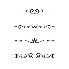 Text dividers with hearts doodle set. Wedding decorative elements. Divider ornament, borders, arrows. Hand drawn vector illustration isolated on white background
