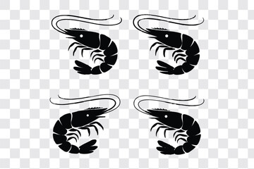 Shrimp logo. Isolated shrimp on white back ground 