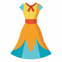 Trendy Woman's Dress Vector