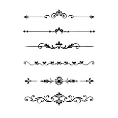 Obraz premium flowers, design elements.Vector design element.Gold text dividers doodle set. Wedding decorative elements. ornament, borders, floral, vintage line separators. Hand drawn vector illustration.