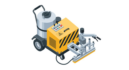 Obraz premium Industrial Floor Cleaning Equipment Powerful Steam Cleaner for Efficient Surface Cleaning