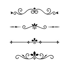 flowers, design elements.Vector design element.Gold text dividers doodle set. Wedding decorative elements. ornament, borders, floral, vintage line separators. Hand drawn vector illustration.