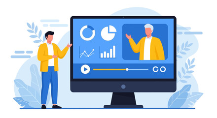 Online Business Presentation Engaging Webinar or Video Conference