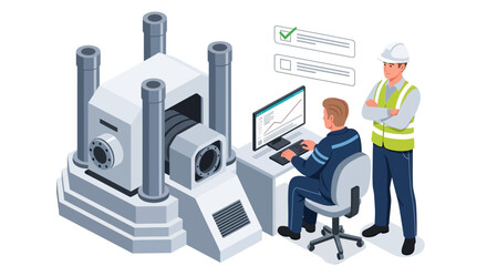Industrial Machine Operation and Monitoring Quality Control and Data Analysis