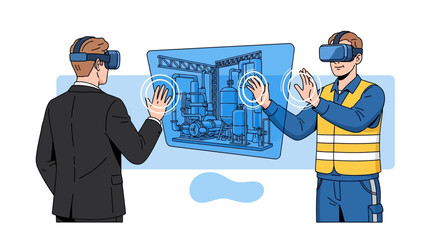 Virtual Reality Collaboration Architect and Contractor Using VR for Construction Project Review