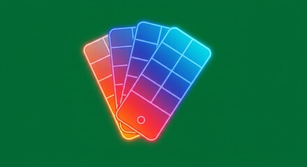Vibrant Color Swatches Gradient Digital Art