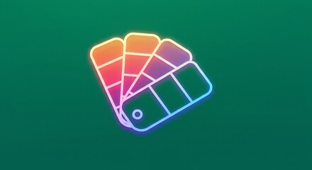 Vibrant Pixel Color Palette Swatch on Green Background