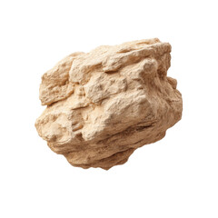 Natural beige rock formation with rough texture suitable for landscaping or artistic backgrounds in nature-related projects Transparent background or png