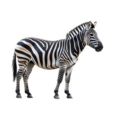 Obraz premium zebra animal isolated on transparent background, object, cut out