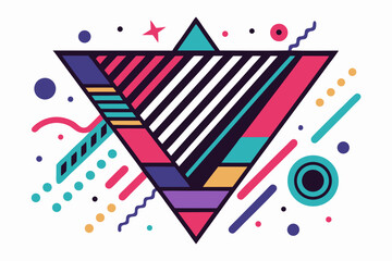 Obraz premium Ideal for creative projects needing a fun, energetic 80s/90s aesthetic.