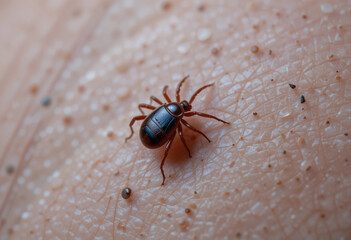 A bug is on a person's arm