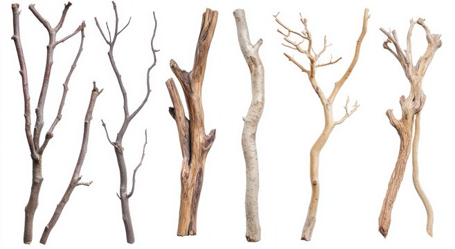 tree branches isolated on white