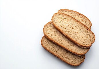 sliced bread isolated on white background