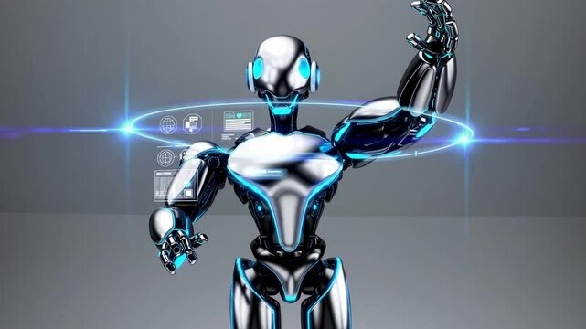  3d vector robot. AI bot character illustration for science and business. Design realistic render robot modern technology. Chatbot to help customers.