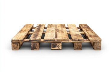 wooden pallet isolated on white