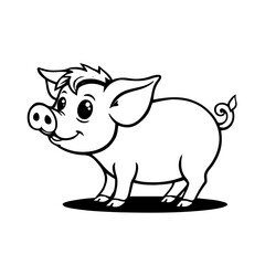 cartoon pig vector