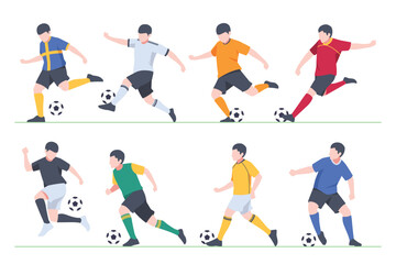 soccer players silhouettes