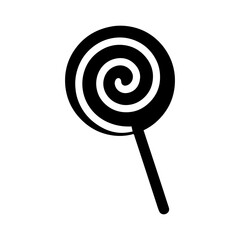 Lollipop icon with transparent background symbolizing sweet candy treat and colorful confectionery delight
